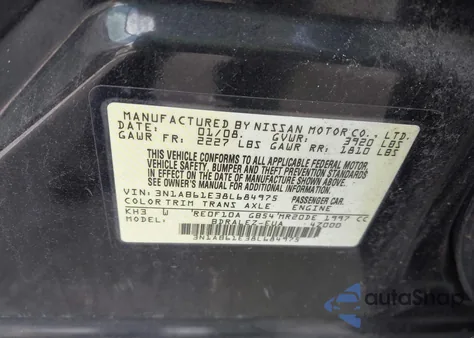 2008 Nissan Sentra 2.0 S z USA, uszkodzony, nr VIN 3N1AB61E38L684975